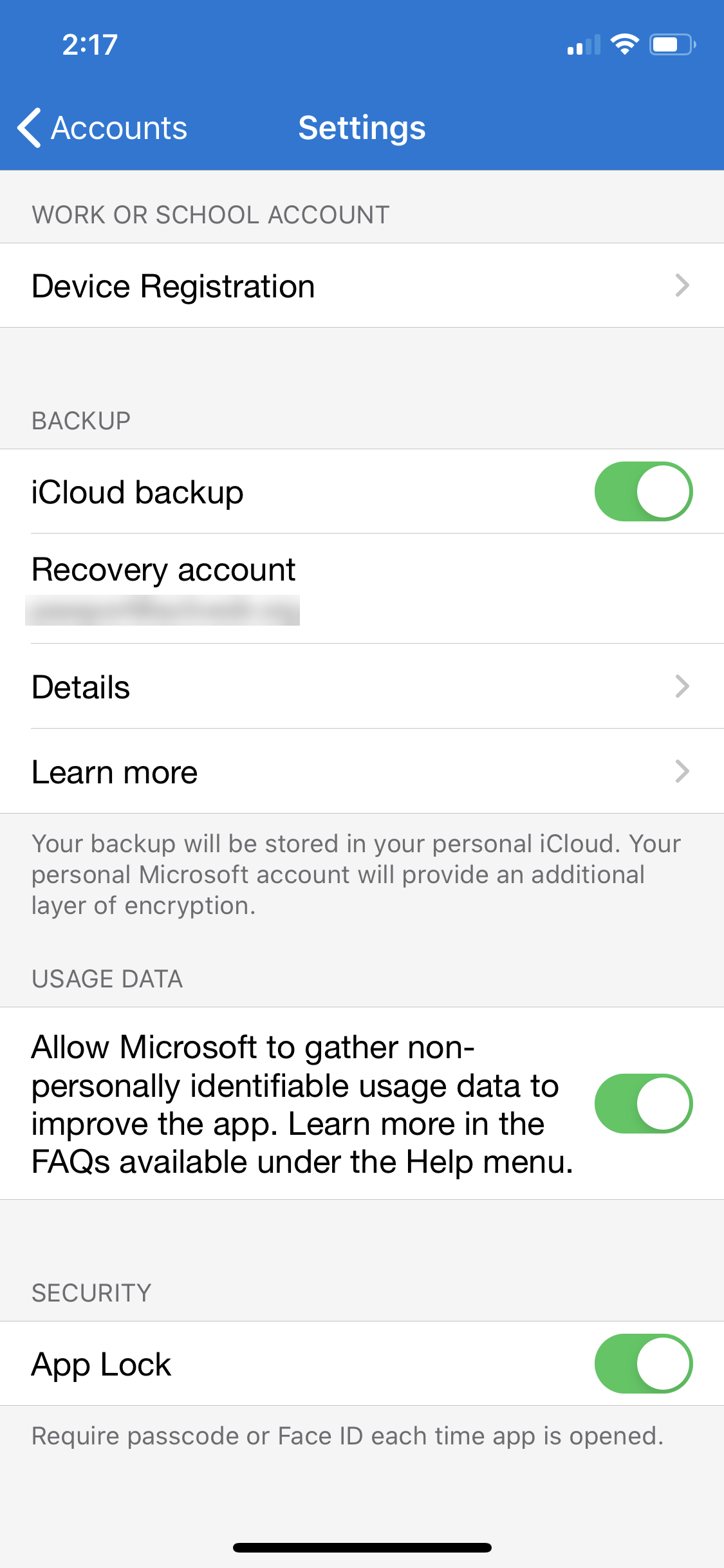 The App Lock feature in Microsoft Authenticator Fish Eagle Limited